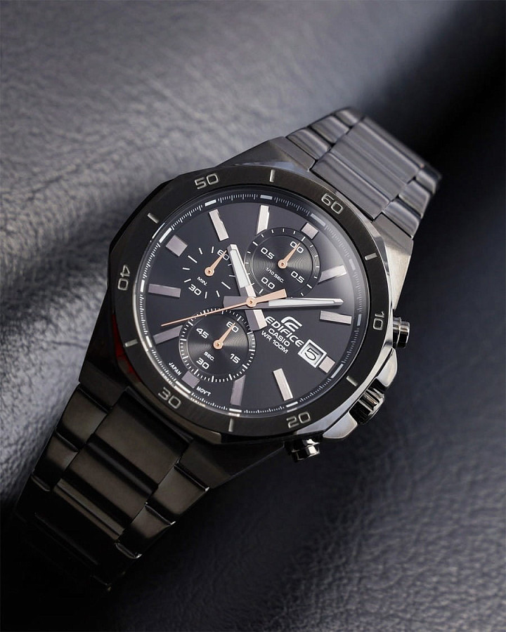 Часы Casio Edifice EFV-640DC-1A — кварцевые, сталь металл
