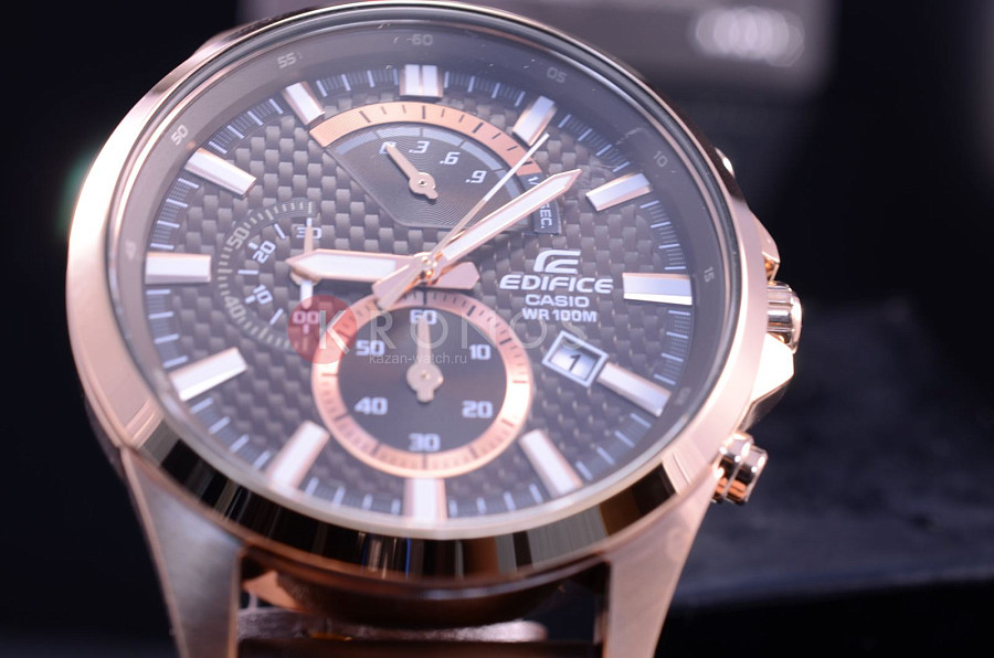 Часы Casio Edifice EFV-530GL-5A — кожаный, мужские