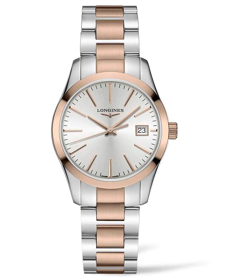 Часы Longines Conquest Classic L2.386.3.72.7 — женские, перламутровый