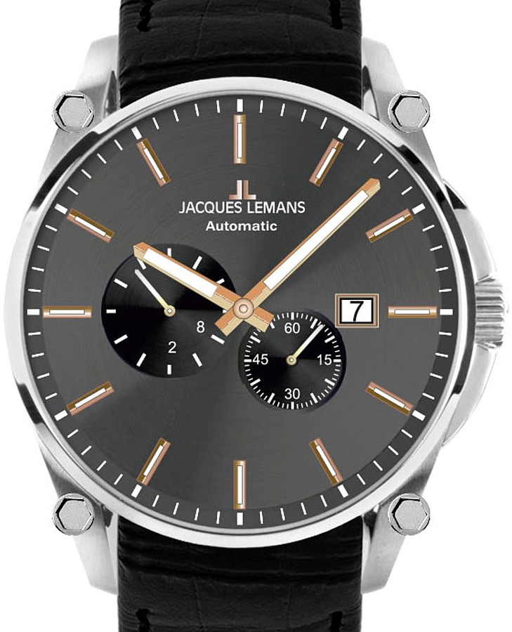 Часы Jacques Lemans Derby 1-2200C — механические, металл сталь