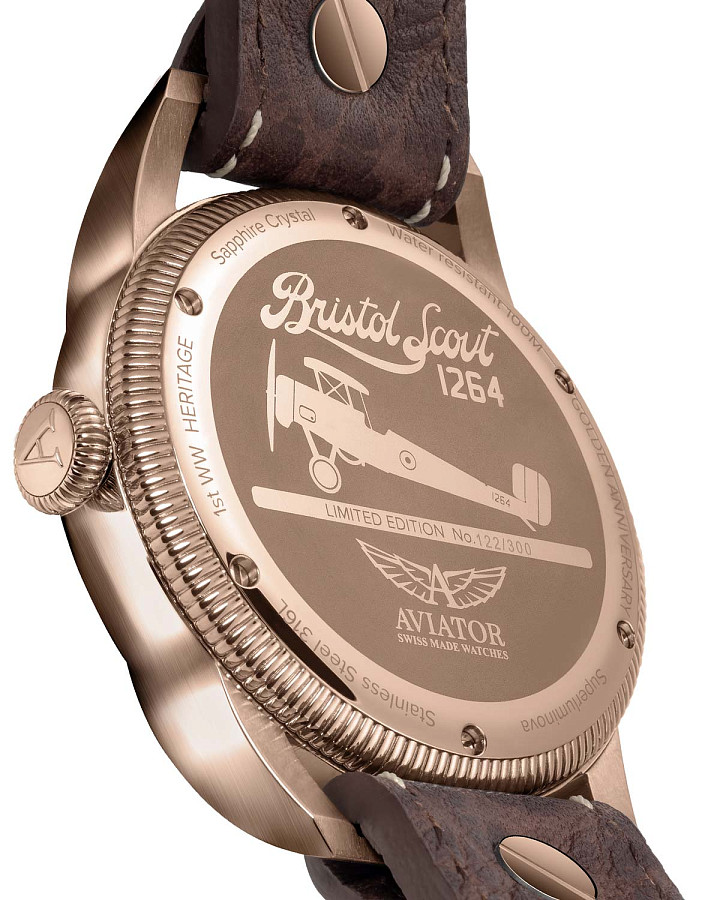 Часы Aviator Bristol Scout V.3.18.2.191.4 — металл сталь, Швейцария