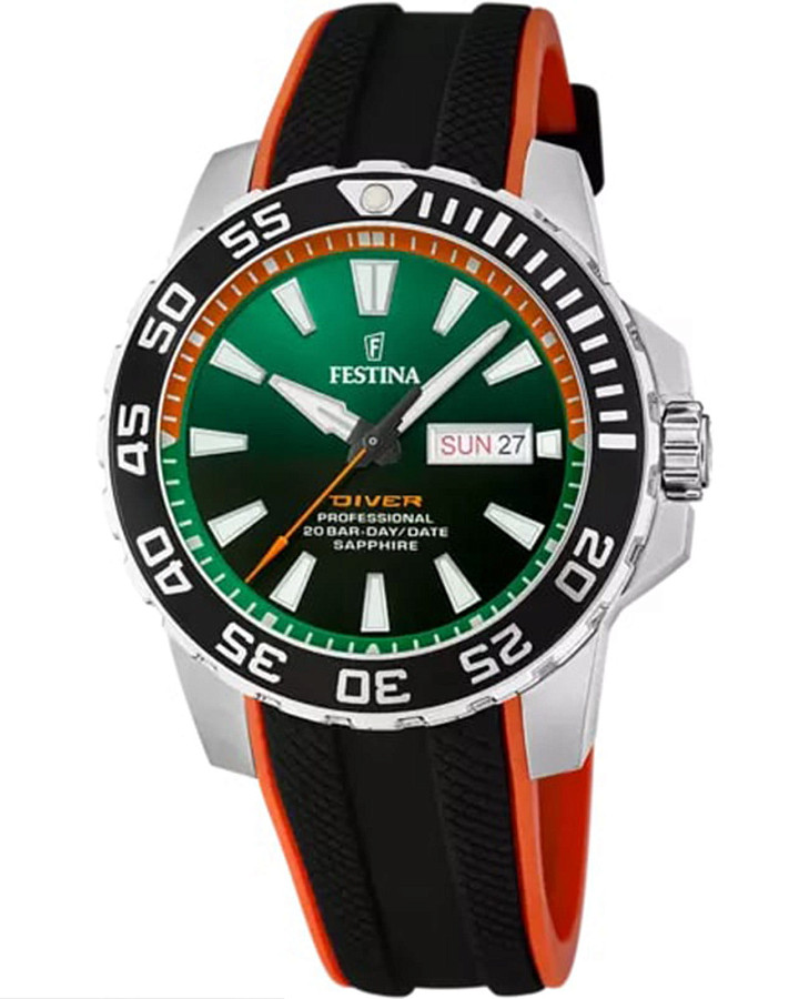 Часы Festina The Originals F20662/2 — мужские, зеленый