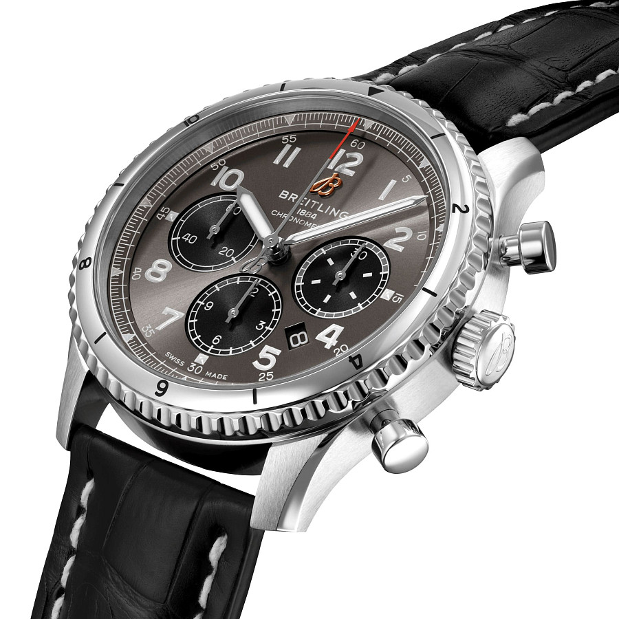 Часы Breitling Aviator 8 B01 Chronograph 43 AB0119131B1P1 — механические, металл сталь