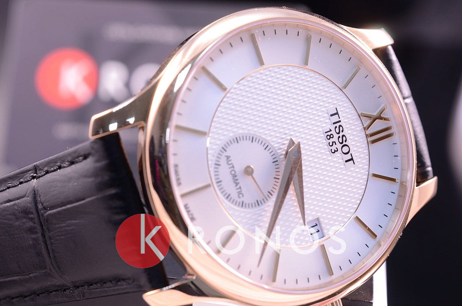 Часы Tissot Tradition Automatic Small Second T063.428.36.038.00 — белый, сталь металл