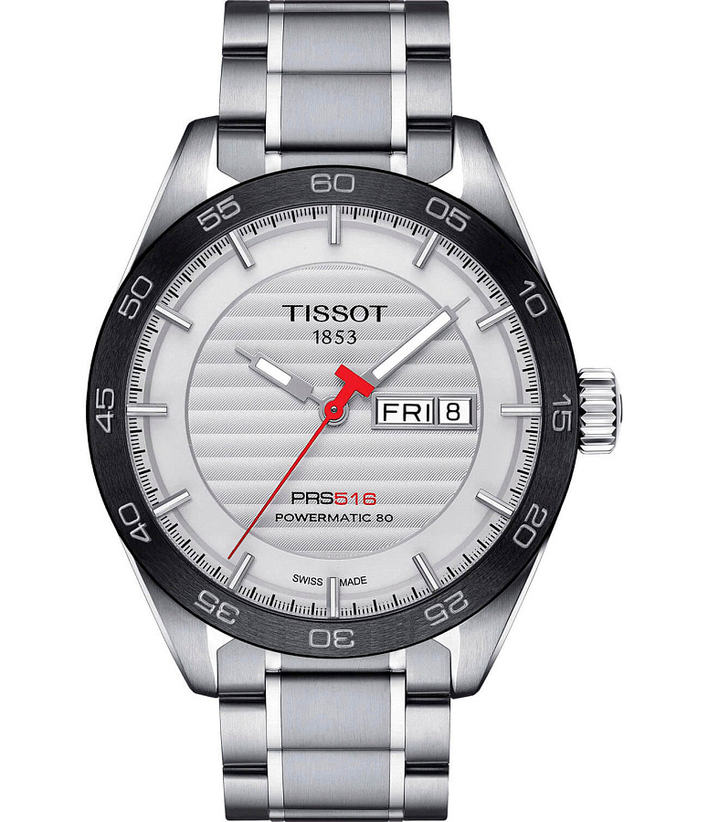 Часы Tissot PRS 516 Powermatic 80 T100.430.11.031.00 — мужские, белый
