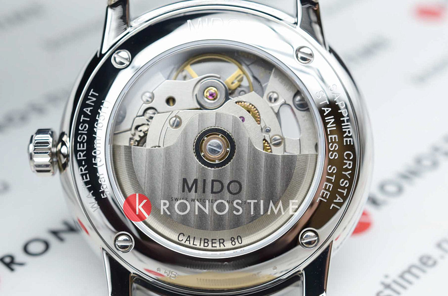 Часы Mido Baroncelli Signature Skeleton M037.436.16.061.00 — мужские, кожаный
