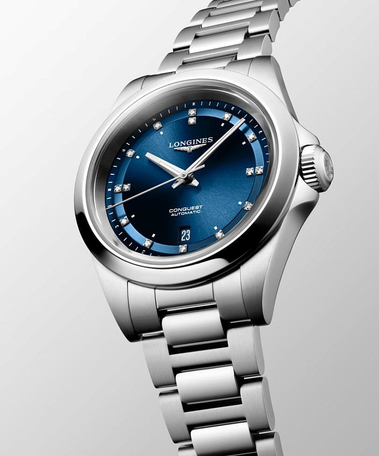 Часы Longines Conquest L3.320.4.97.6 — нержавеющая сталь, женские