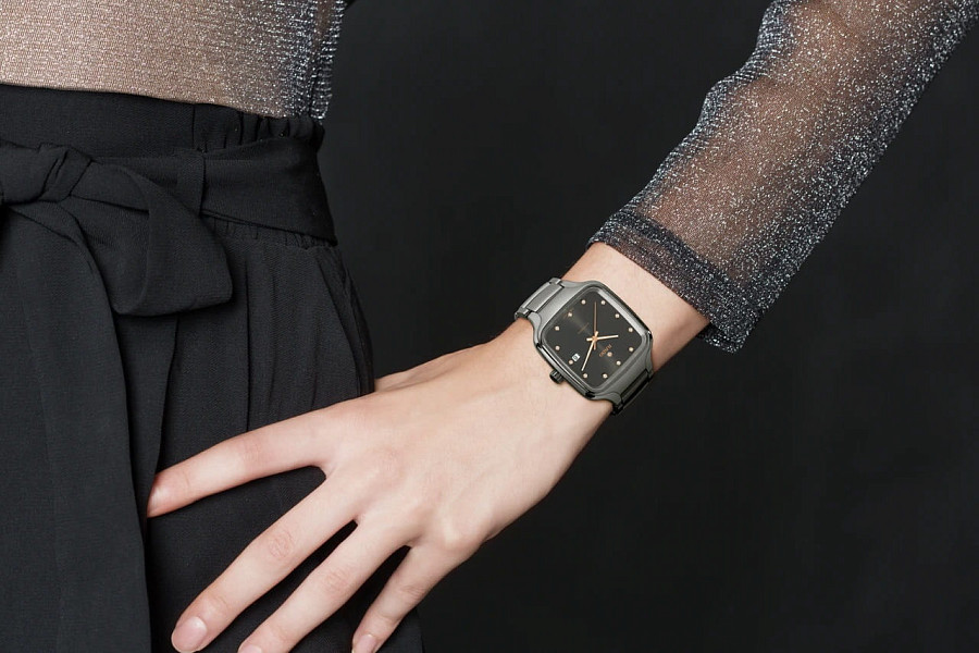 Часы Rado True Square Automatic R27077702 — титан + высокотехнологичная плазменная керамика, мужские