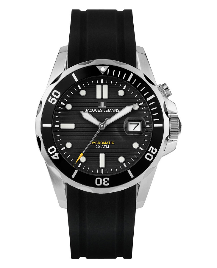 Часы Jacques Lemans Hybromatic 1-2170A — мужские, черный