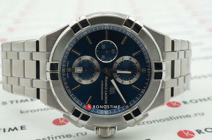 Часы Maurice Lacroix Aikon Chronograph AI1018-SS002-430-1 — нержавеющая сталь, мужские