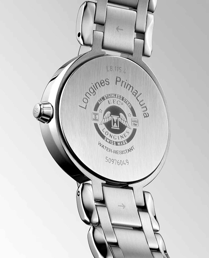 Часы Longines PrimaLuna L8.115.4.61.6 — кварцевые, металл сталь