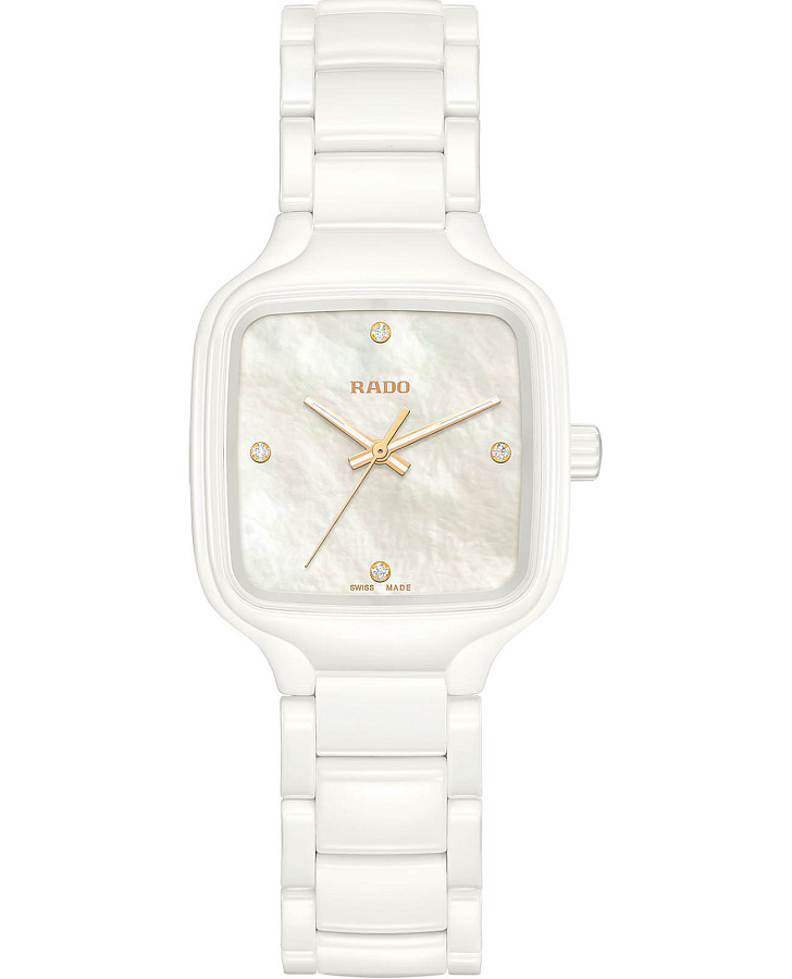 Часы Rado True Square Diamonds R27072902 — женские, перламутровый