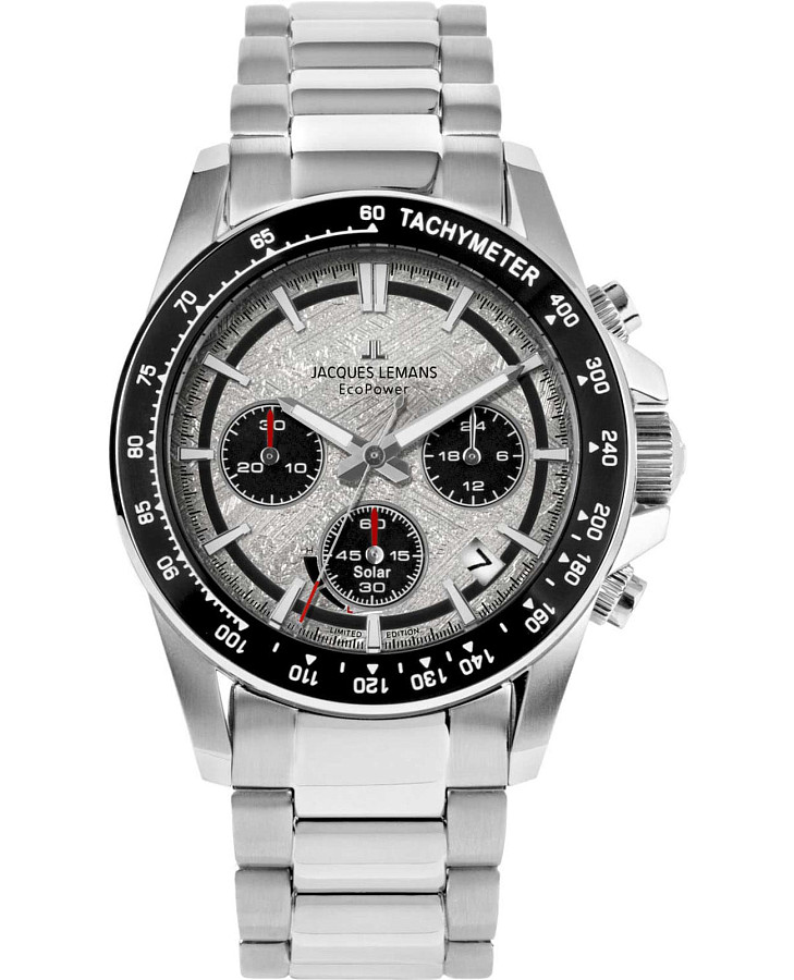 Часы Jacques Lemans Eco Power 50-10A — мужские, серебристый