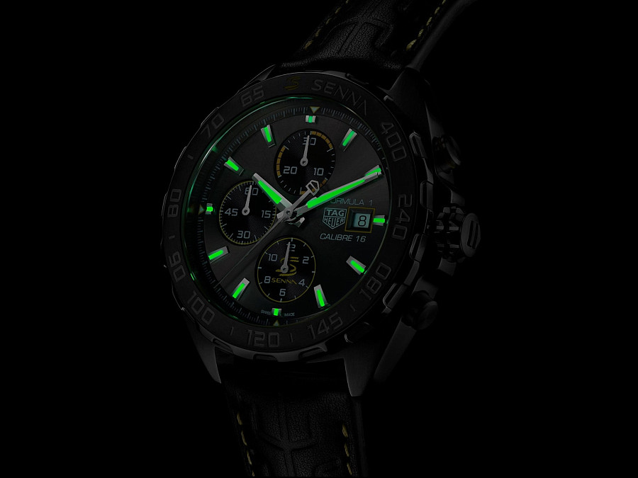 Часы TAG Heuer Formula 1 Senna Special Edition CAZ201B.FC6487 — мужские, кожаный