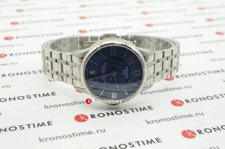 Часы Tissot Chemin des Tourelles Powermatic 80 Lady T099.207.11.048.00 — синий, сталь металл