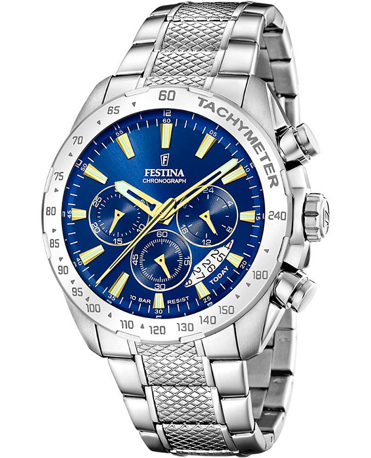 Часы Festina Timeless Chrono F20668/2 — мужские, синий