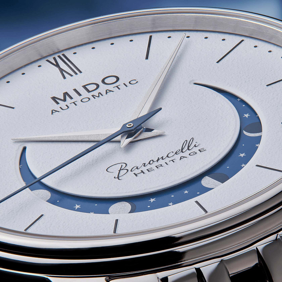 Часы Mido Baroncelli Smiling Moon Gent M027.407.11.010.01 — Швейцария, механические
