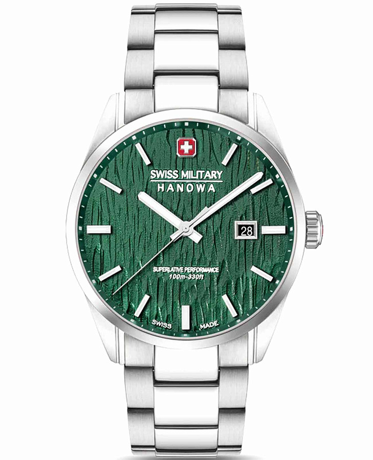 Часы Swiss Military Hanowa Roadrunner SMWGH0006101 — мужские, зеленый