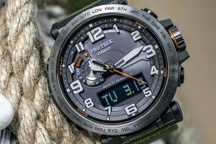 Часы Casio Pro Trek PRW-6600YB-3E — тканевый, мужские