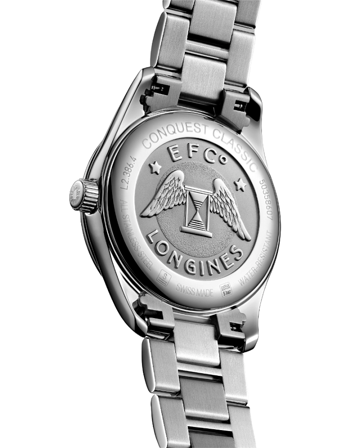 Часы Longines Conquest Classic L2.386.4.72.6 — серебристый, металл сталь