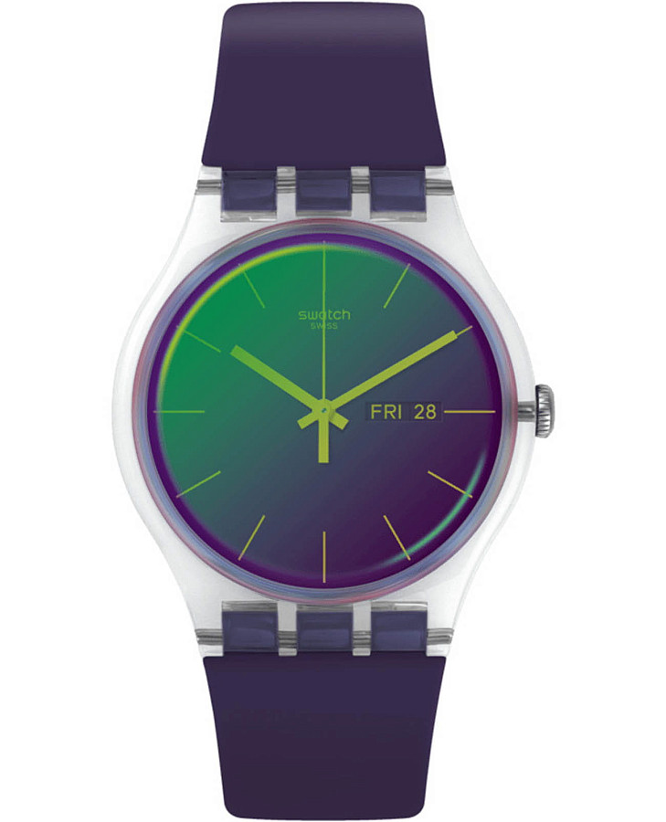 Часы Swatch New Gent SUOK712 — мужские, фиолетовый