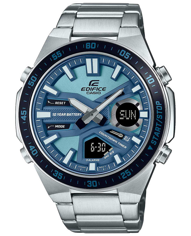 Часы Casio Edifice EFV-C110D-2BDF (EFV-C110D-2B) — мужские, голубой