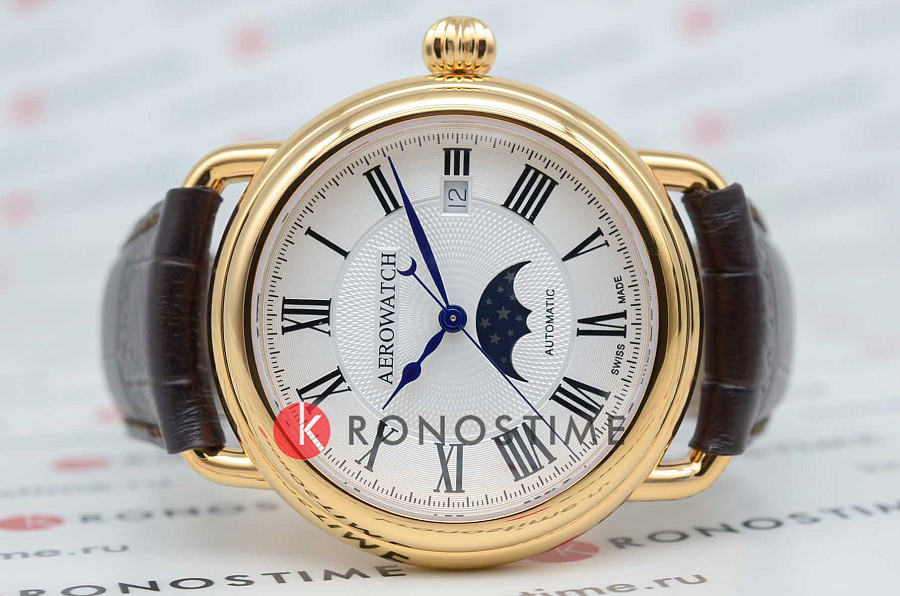 Часы Aerowatch 77983 RO01 — механические, металл сталь