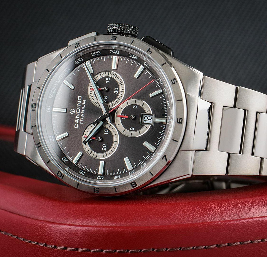 Часы Candino Titanium Chrono C4603/D — титановый, мужские