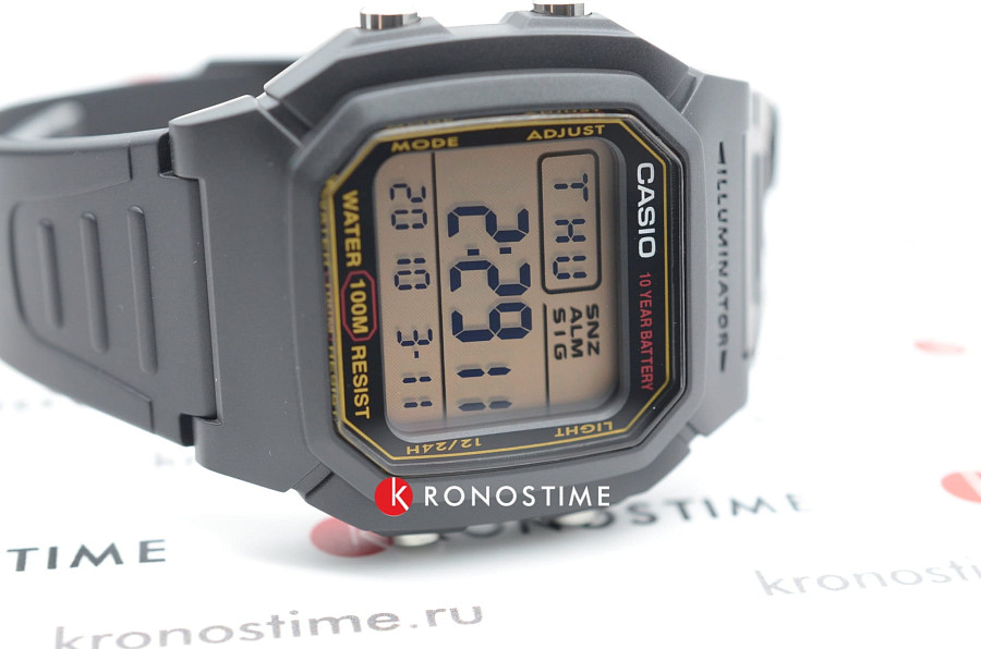 Часы Casio Collection W-800HG-9AVDF (W-800HG-9A) — кварцевые, пластик