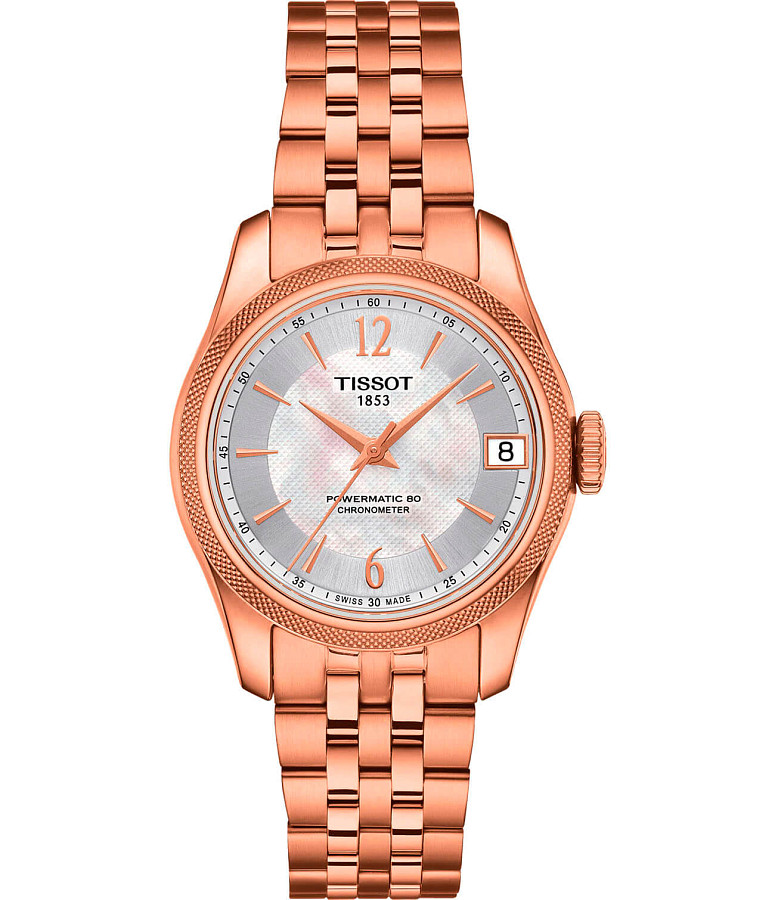 Часы Tissot Ballade Powermatic 80 COSC Lady T108.208.33.117.00 — женские, перламутровый