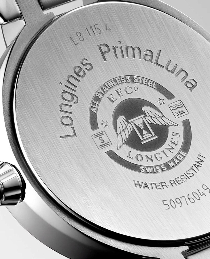 Часы Longines PrimaLuna L8.115.4.91.6 — женские, серебристый