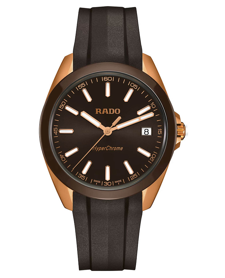 Часы Rado Hyperchrome R32281309 — мужские, коричневый