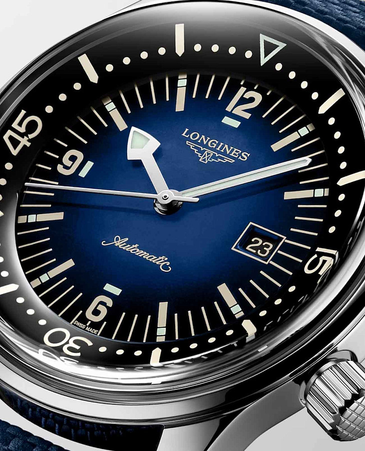 Часы Longines Legend Diver L3.374.4.90.2 — мужские, тканевый