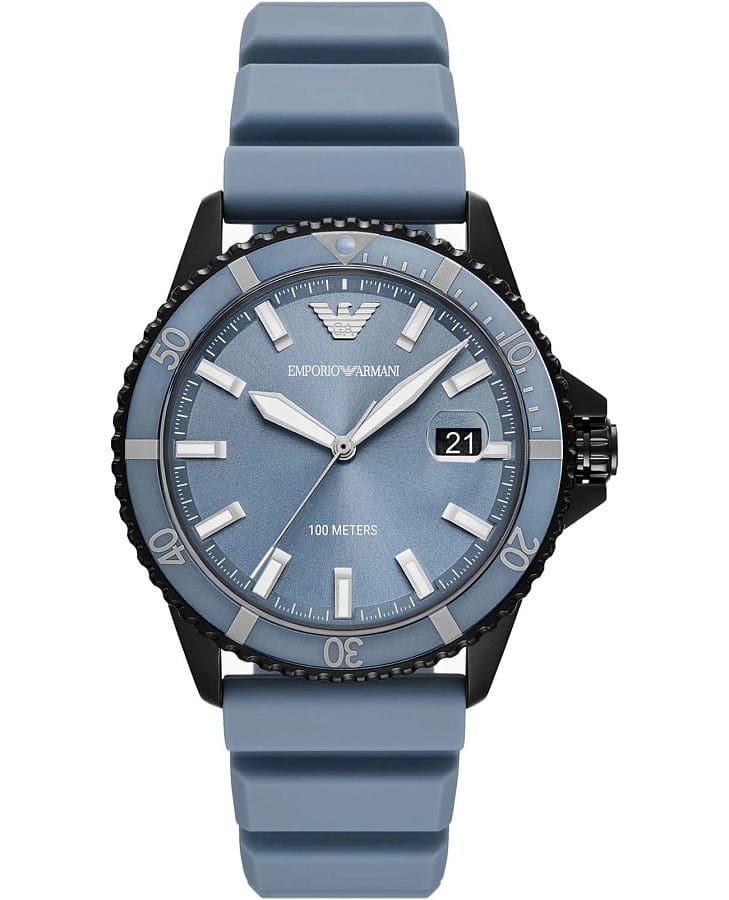 Часы Emporio Armani Diver AR11685 — мужские, голубой