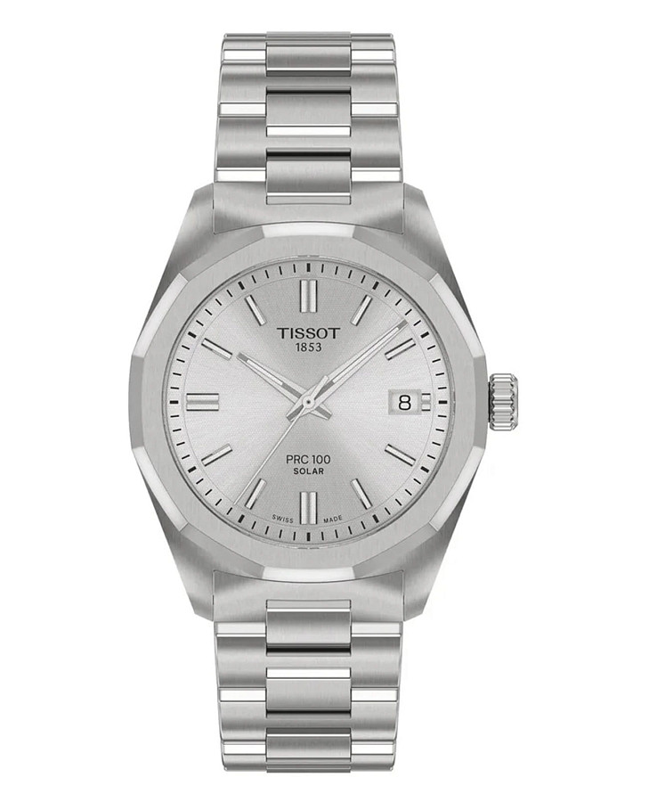 Часы Tissot PRC 100 Solar Quartz 34mm T151.822.11.031.00 — женские, серебристый