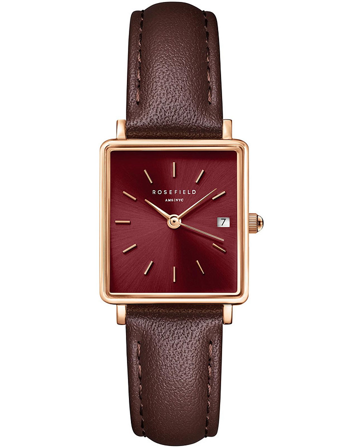Часы Rosefield Boxy XS QBBLR-Q56 — женские, красный