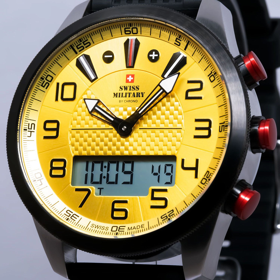Часы Swiss Military by Chrono SM34061.03 — мужские, каучук