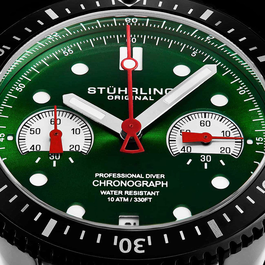 Часы Stuhrling Aquadiver 4016.3 — кварцевые, сталь металл
