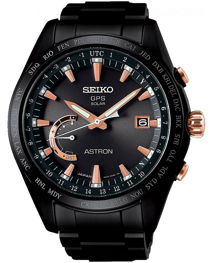 Часы Seiko Astron GPS Solar SSE113J1 — мужские, черный