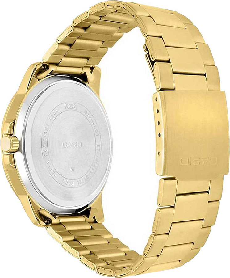 Часы Casio Collection MTP-VD01G-1BVUDF (MTP-VD01G-1B) — кварцевые, металл сталь