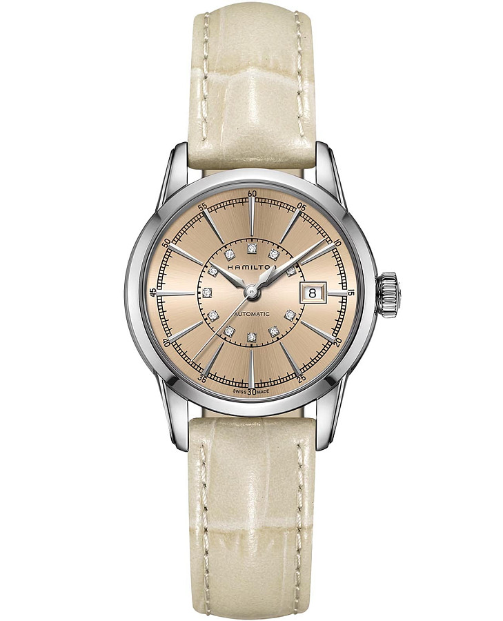 Часы Hamilton American Classic RailRoad Lady Auto H40405821 — женские, бежевый