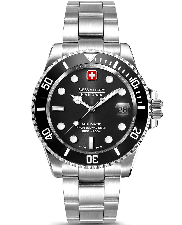Часы Swiss Military Hanowa Sealord SMWGL0006301 — мужские, черный
