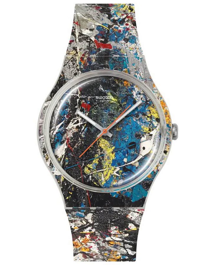 Часы Swatch x Guggenheim Pollock's Alchemy SUOZ366 — женские, цветной