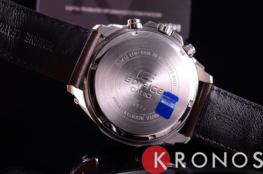 Часы Casio Edifice EFR-539L-5AVUDF (EFR-539L-5A) — кожаный, мужские