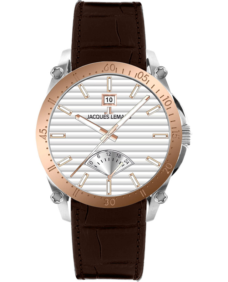 Часы Jacques Lemans Derby 1-2202i — мужские, серебристый