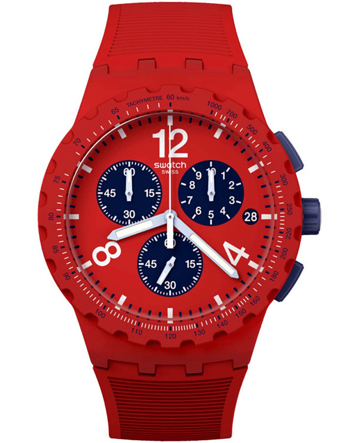 Часы Swatch Chrono 42 Standard SUSR407 — женские, красный