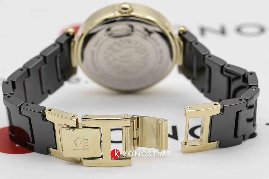 Часы Anne Klein Diamond 1018BKBK — женские, нержавеющая сталь с ip-покрытием