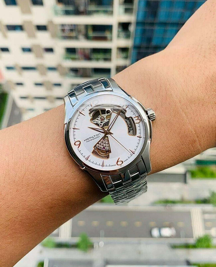 Часы Hamilton Jazzmaster Open Heart Auto H32565155 — механические, сталь