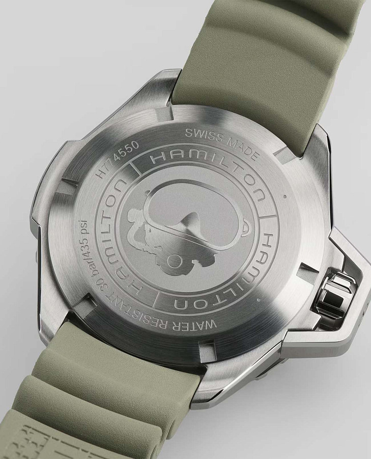 Часы Hamilton Khaki Navy Frogman Auto H77455331 — каучук, мужские