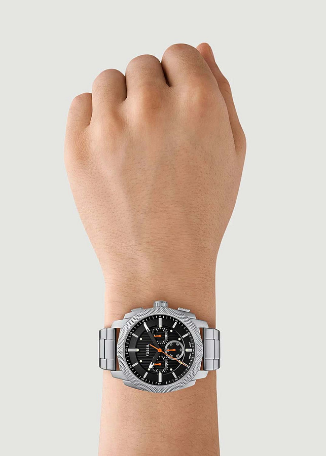 Часы Fossil Machine FS6095 — мужские, нержавеющая сталь